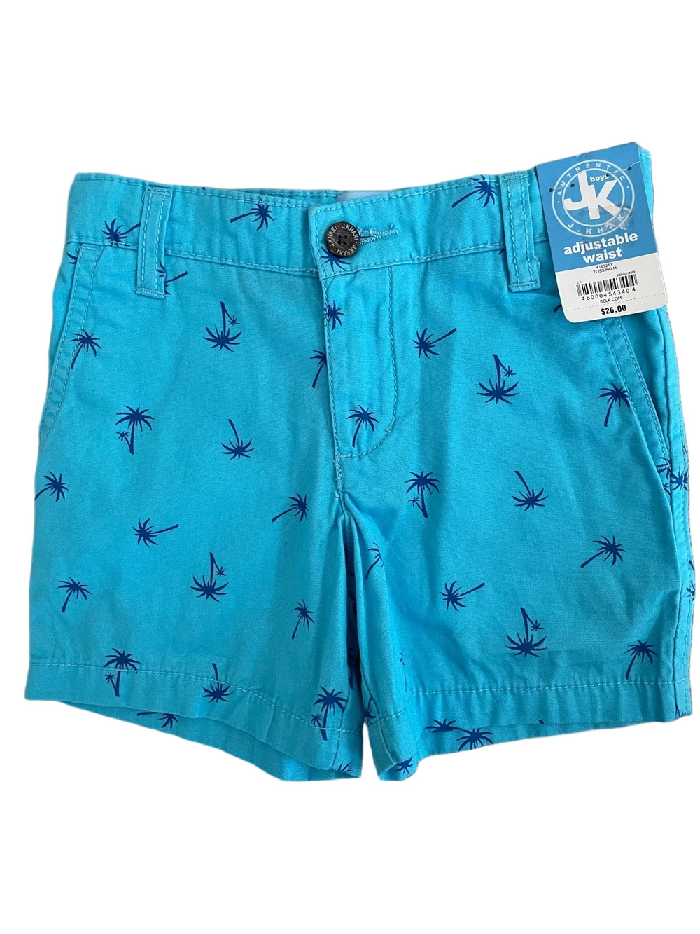 Turquoise Shorts with Navy Palm Print 2T NWT!
